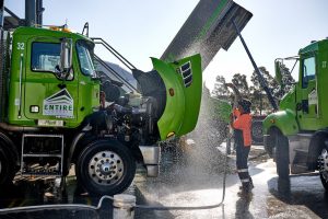 Cleaning Concrete Truck